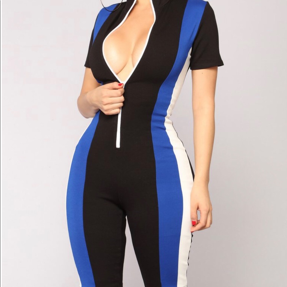 Color blocking romper